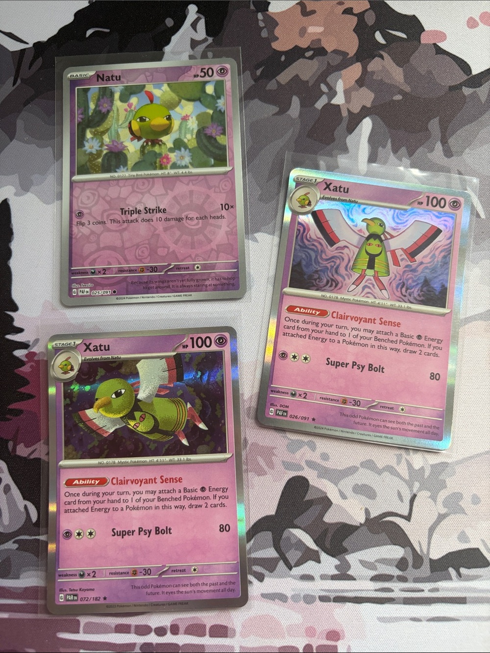 Natu & Xatu Pokémon Evolution Card Lot 🔮 Reverse Holo | 3 Cards ✨5/$25✨